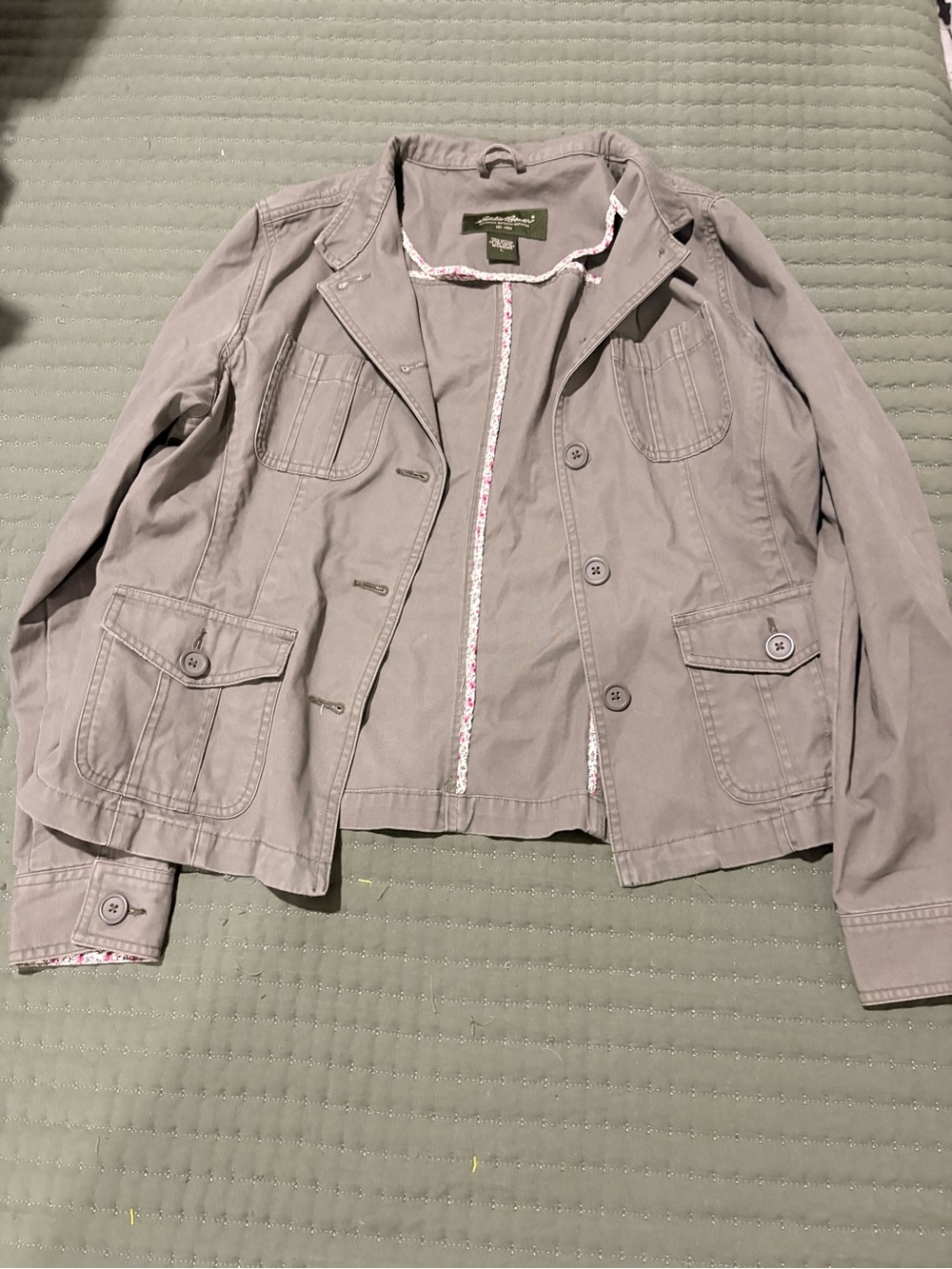 Eddie Bauer Light Gray Utility Jacket